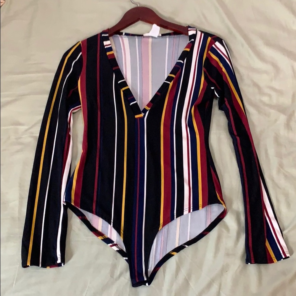 Striped bodysuit